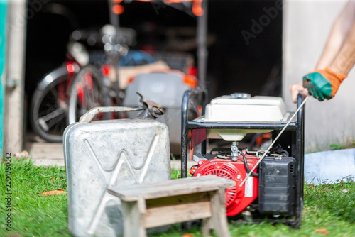 Obraz na płótnie starting electric generator