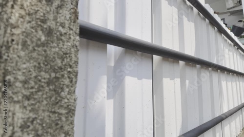 close up of a white fence