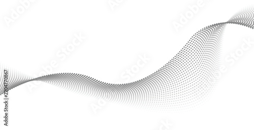 Abstract wave vector illustration isolated on transparent background