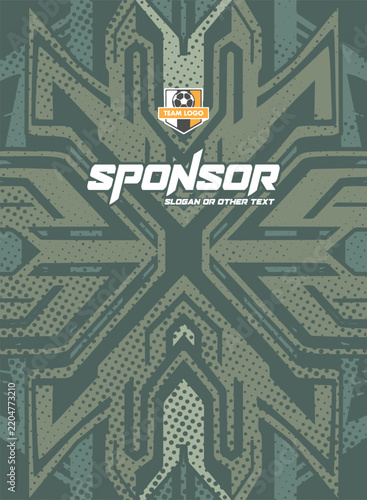 Vector Geometric Tribal Design For Jersey Shirt Template