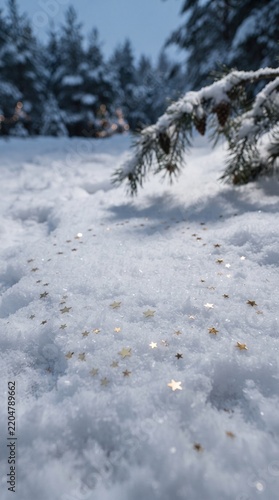 snow covered trees