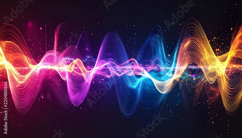 Vibrant Sound Waveforms in Colorful Motion.