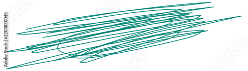 Teal hand-drawn abstract messy scribble lines sketch isolated on transparent PNG background