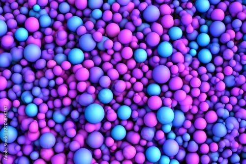 Dense Pink Purple and Blue Sphere Background