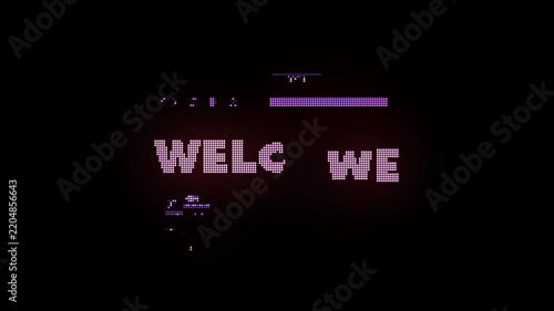 LED WELCOME Message Board Marquee with Purple Lights 4K
