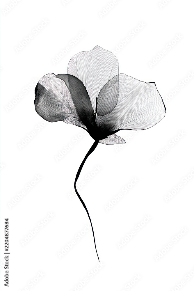 Obraz premium Elegant minimalist floral art