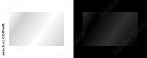 diagonal glass glare on corner background with light reflection of transparent fill. Shiny plastic panel texture. see-through window and overlay effect of screen display