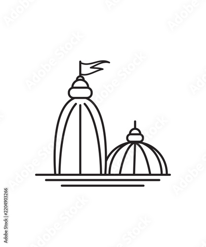 temple icon, vector best line icon.