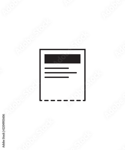 document footer icon, vector best flat icon.