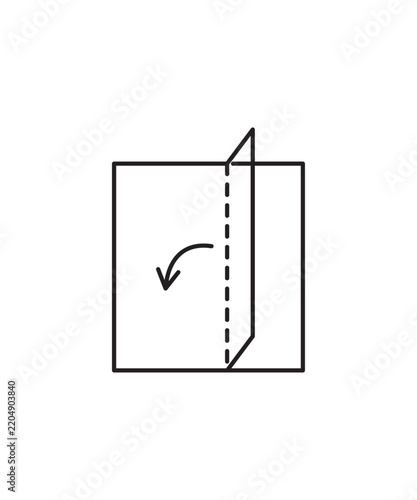 fold icon, vector best line icon.