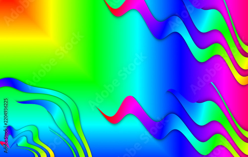 Vibrant rainbow colored abstract background with smooth fluid wave patterns