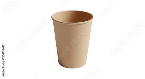 Simple brown paper cup isolated