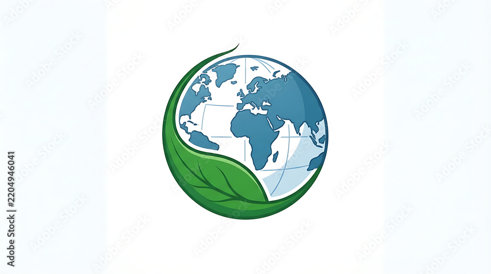 Fototapeta premium Earth globe with green and blue colors
