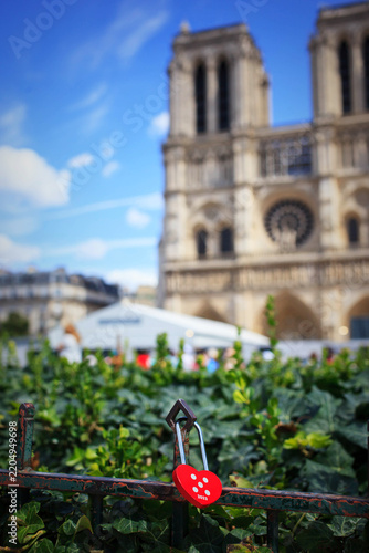 Notre Dame Cathedral under construction after the fire, Paris, France