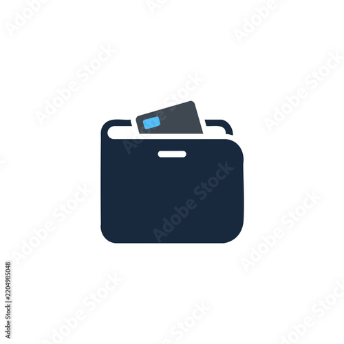 Minimalist Wallet with Bank Card Icon