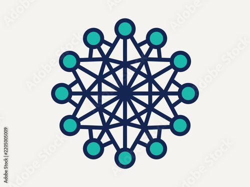 Abstract Network Connection Symbol And Science Technology Concept