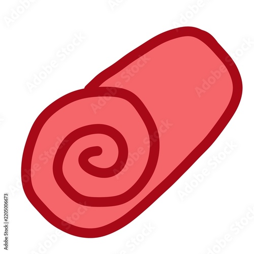 Pink Rolled Towel Illustration