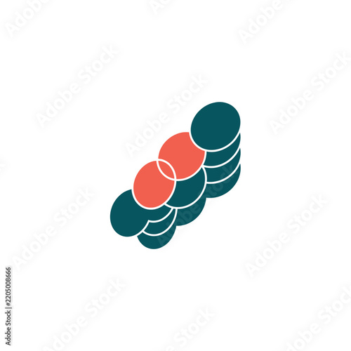 Abstract Geometric Stacked Circles Graphic Design For Branding And Web Usage