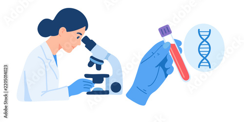 doctor conducting advanced genetic laboratory analysis