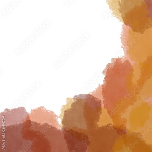 Autumn Watercolor Corner Frame