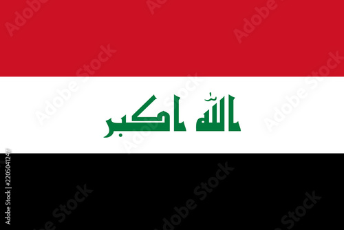 Iraq flag illustration isolated