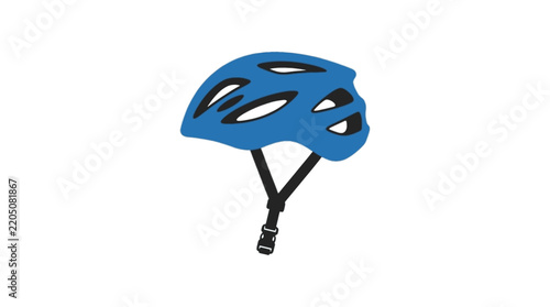 Bicycle helmet flat vector icon isolated on white background