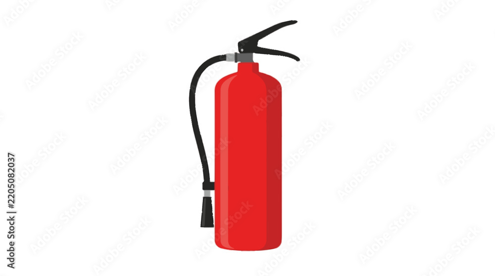 Fototapeta premium Fire extinguisher flat vector icon isolated on white background