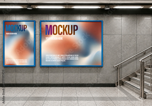 Subway Station Poster Mockup