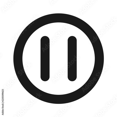Reduced motion pause bars circle UI a11y icon