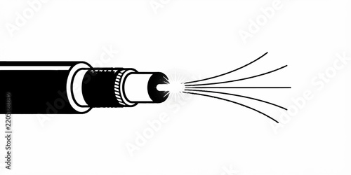 Spark plug igniting with fine spray against white background in studio lighting