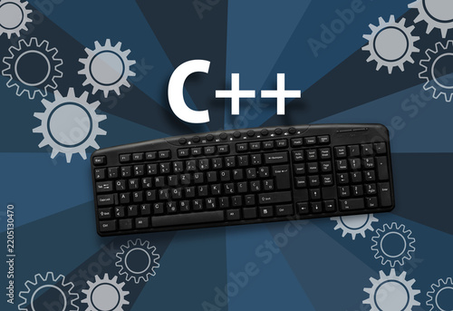 C plus programming language. Word c++ and pc keyboard