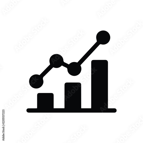 vector illustration of a growth graph