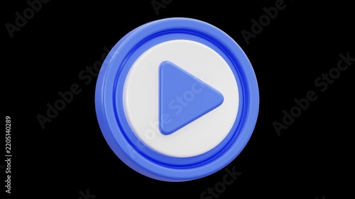 Blue Media Play Button For Video Player