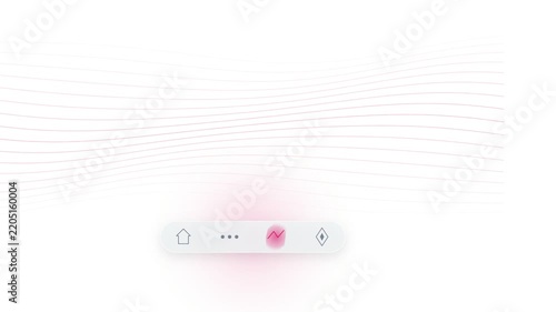Minimalist Animated Bottom Navigation Bar UI Motion Graphic Loop