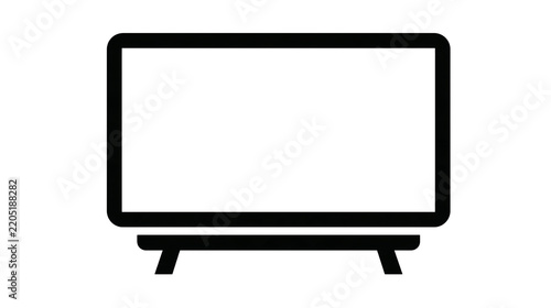 Simple television icon isolated on transparent background