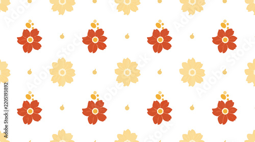 Template Element Bell flower seamless with simple clean shape flat design for christmas walpaper