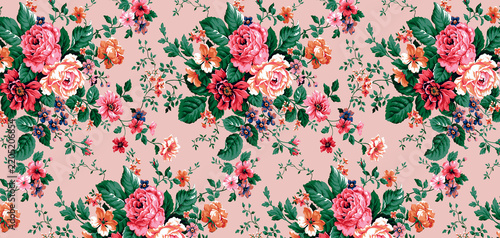 seamless pattern with colorful hearts