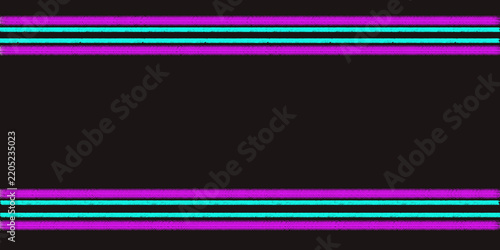 Futuristic neon pink and cyan glowing lines on dark background vector abstract
