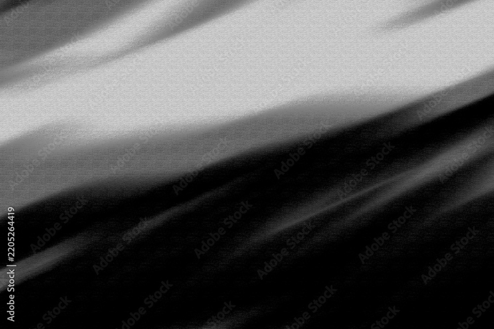 Naklejka premium Smooth Black Silk Satin Fabric Waves Texture Background or Dark Shadow Overlay 