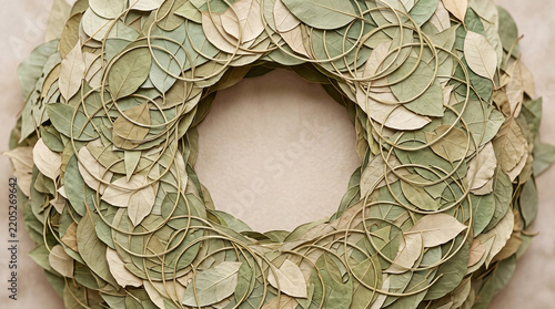 geometric leaves and background