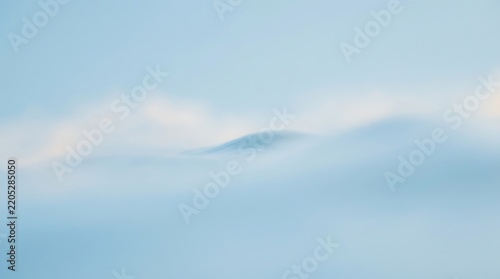 Abstract Minimalist Soft Blue Wave Background with Long Exposure Effect and Ethereal Calm Atmosphere