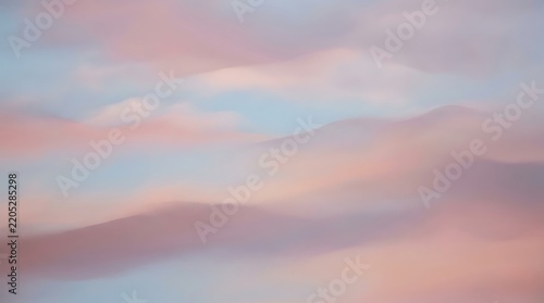 Soft Pastel Pink and Blue Abstract Sky Background with Fluid Wavy Texture for Minimalist Design
