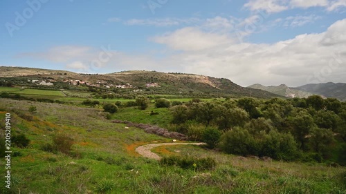 Scenic landscape view of Volubilis in Morocco