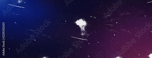 Obraz na plátne Abstract dark blue and purple gradient texture with white dust particles and scr