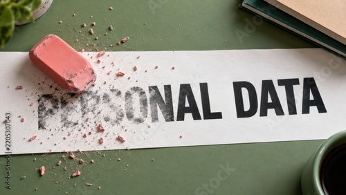 Eraser removing the word personal from personal data text