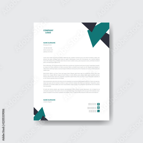 Professional Corporate Letterhead Design Template in A4 Size.