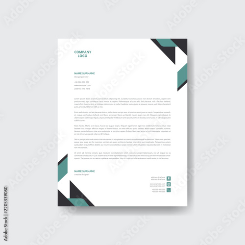 Professional Corporate Letterhead Design Template in A4 Size.