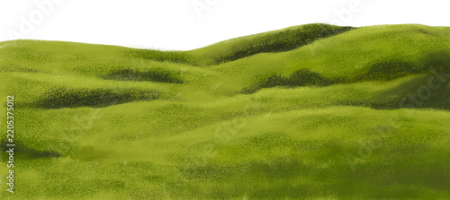 Obraz na płótnie green grass whimsy, event hand-drawn illustration on a transparent background