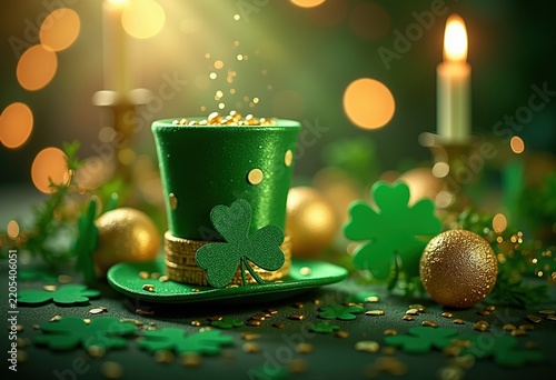 Shamrock Decorations St. Patrick's Day Green Festive Theme Accessories Whimsical Elements