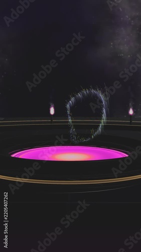 2027 Happy New Year Sci Fi Space Animation Vertical Video